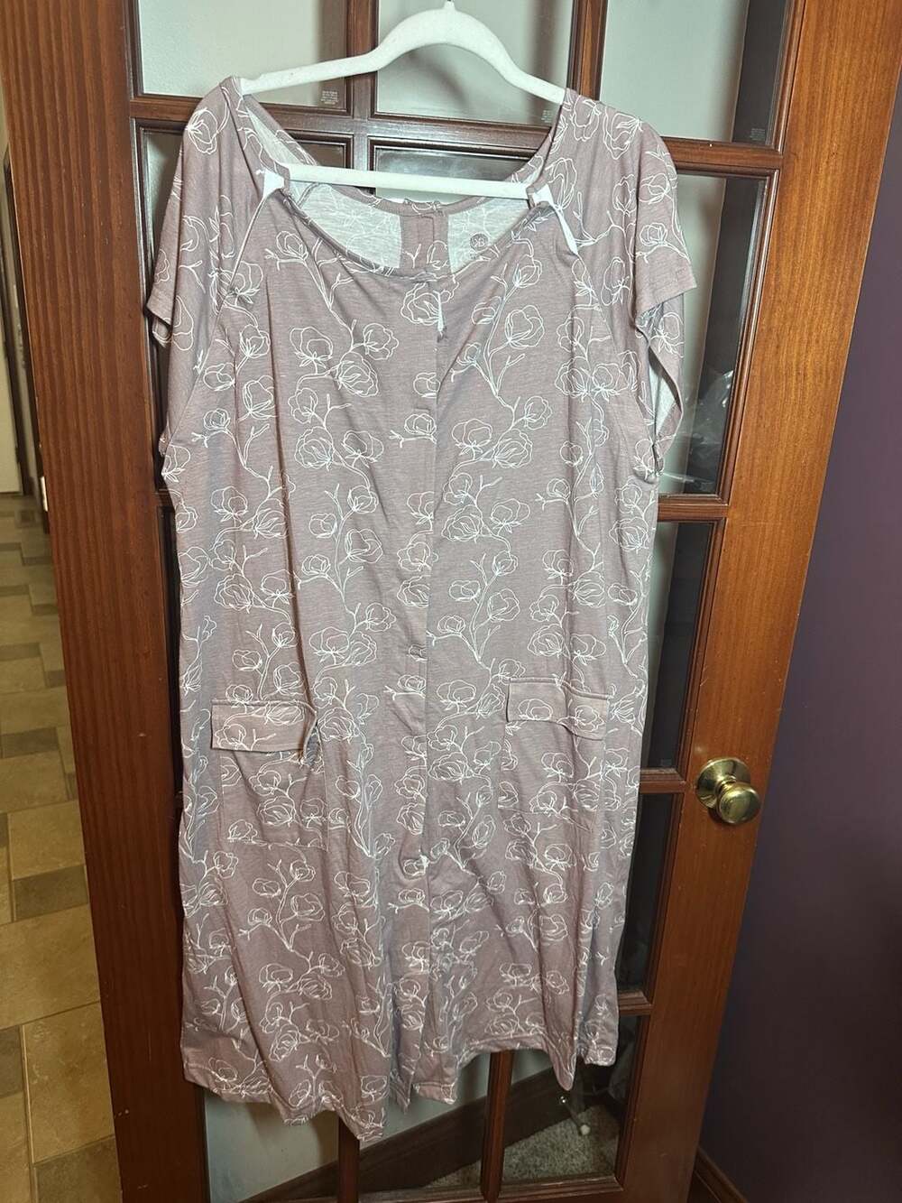 Kindred Bravely Labor And Delivery Gown XL-XXL Lilac Bloom Floral